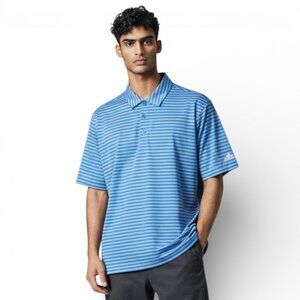 Adidas Climachill Men's Golf Polo Shirt Size M Tonal Stripe Blue/White NWT
